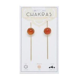 NWT Charged Carnelian & Gold Earrings